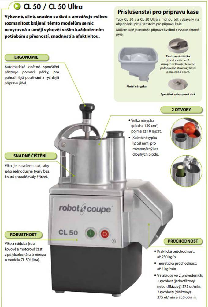 Krouhač zeleniny stolní CL 50 E, 230 V Robot Coupe
